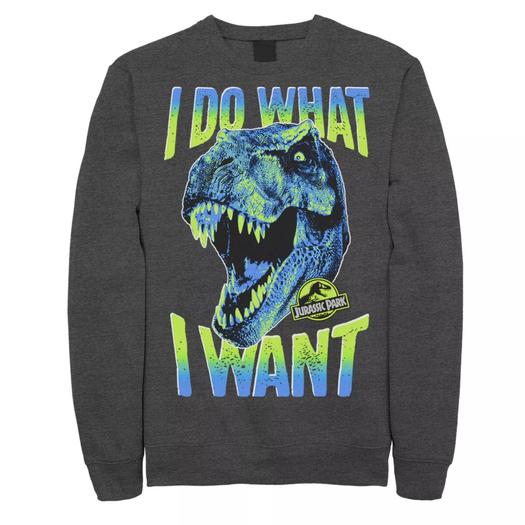 Мужской пуловер с капюшоном Jurassic Park T-Rex I Do What I Want Licensed Character