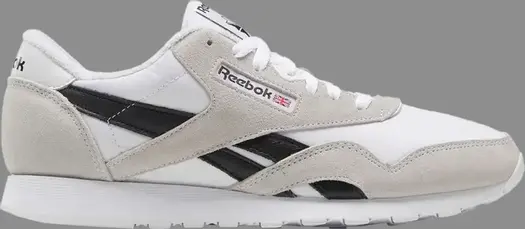 Кроссовки classic nylon 'white black' Reebok, белый