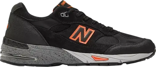 Кроссовки New Balance 991 Made in England 'Neon Orange', черный
