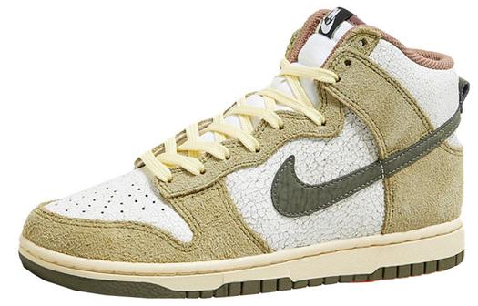 Кроссовки Nike Dunk High Retro, коричневый/белый