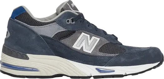Кроссовки высокие New Balance 991 Made in England, серый/синий