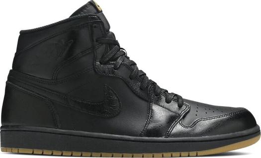 Кроссовки Air Jordan 1 Retro Gum Bottom, черный