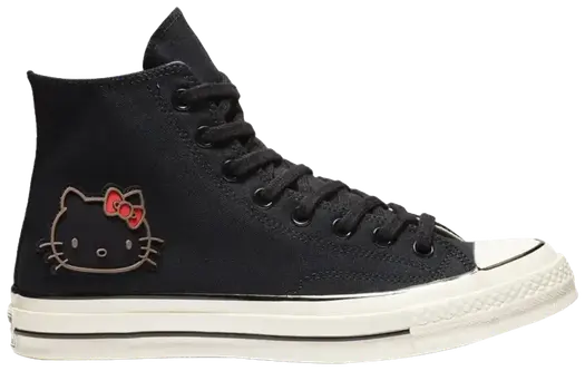 Кроссовки Converse Hello Kitty x Chuck 70 Hi Top Black, черный