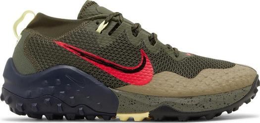 Кроссовки Nike Wildhorse 7 'Cargo Khaki Siren Red', зеленый