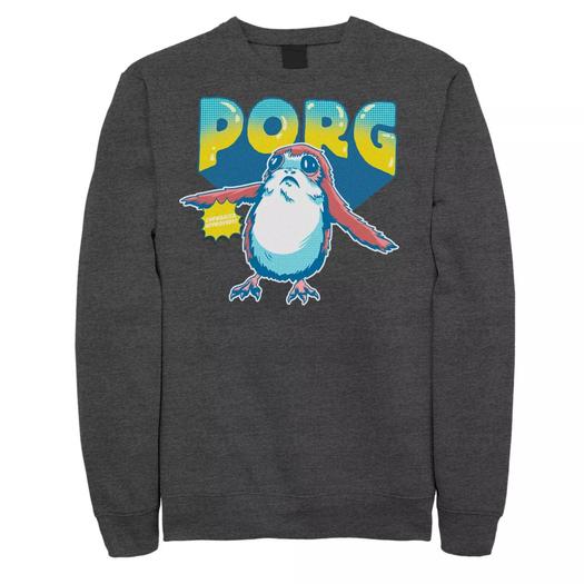 Мужской свитшот с портретом комиксов Porg Chewbacca Approved Star Wars