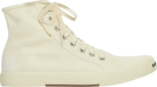Кроссовки Balenciaga Paris High Destroyed, высокие, белые