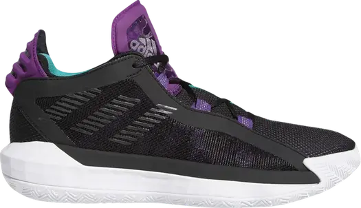 Кроссовки Adidas Dame 6 'Purple Tongue', черный