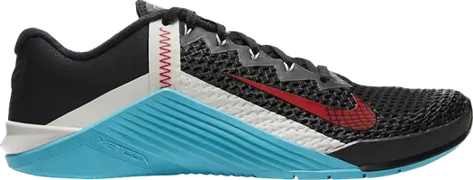 Кроссовки Nike Metcon 6 'Black Light Blue Fury', черный