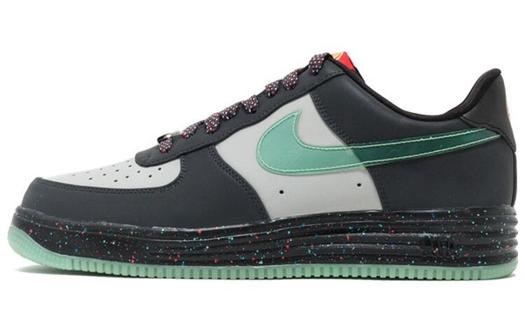 Кроссовки для скейтбординга Nike Lunar Force 1, черный/зеленый