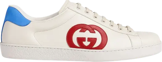 Кроссовки Gucci Ace Interlocking G, с принтом, синий