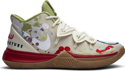 Кроссовки Nike Bandulu x Kyrie 5 EP 'Embroidered Splatters', кремовый
