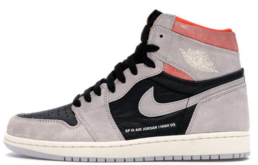 Кроссовки Jordan 1 Retro High 'Neutral Grey Hyper Crimson'
