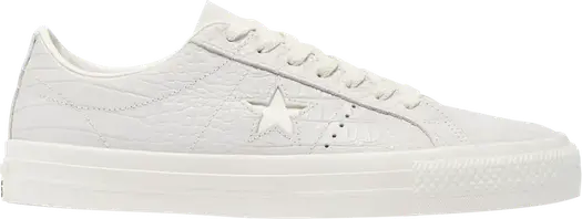Кроссовки Converse One Star Pro Low Croc Emboss - Egret, белый