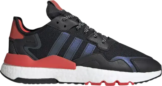 Кроссовки Adidas Nite Jogger 'Black Hi-Res Red', черный