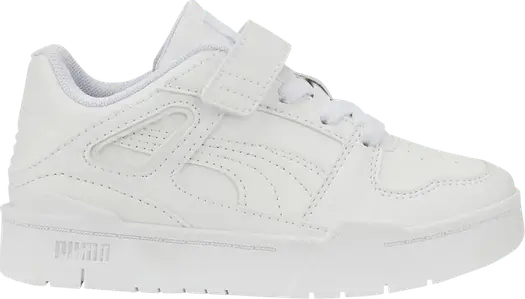 Кроссовки Puma Slipstream Leather Little Kid Triple White, белый