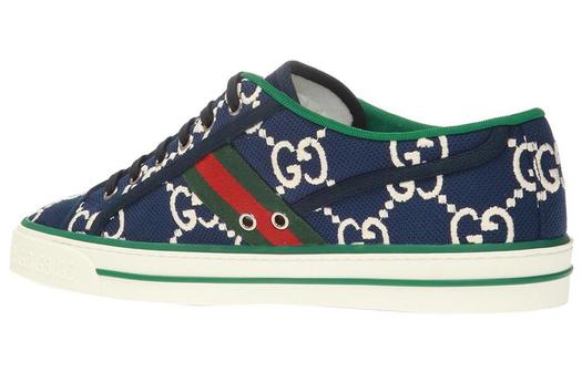 Кеды Gucci Tennis 1977, низкие, синий/зеленый