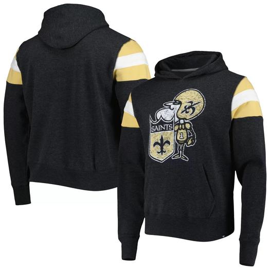 Мужской черный пуловер с капюшоном New Orleans Saints Legacy Premier Nico '47