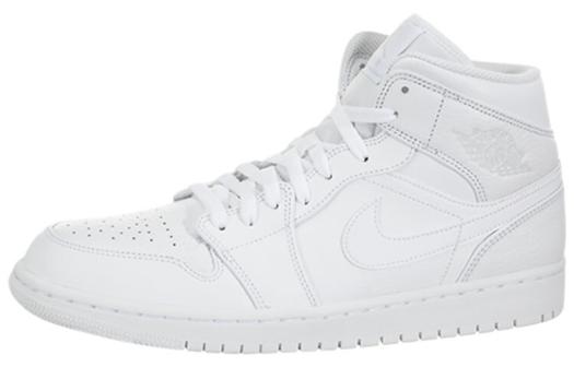Кроссовки Jordan 1 Mid Triple White 2018
