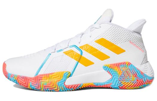 Кроссовки Adidas Vintage Basketball Unisex, белый/голубой/желтый