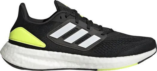 Кроссовки Adidas PureBoost 22 'White Solar Yellow', черный