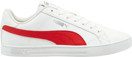 Кроссовки Puma Smash Vulc V3 Lo White High Risk Red, белый