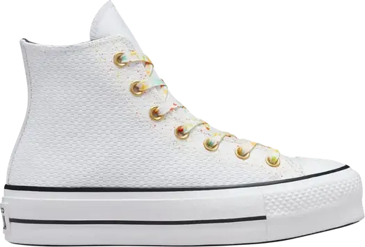 Кроссовки Converse Wmns Chuck Taylor All Star Lift Platform High Paint Splatter - White, белый