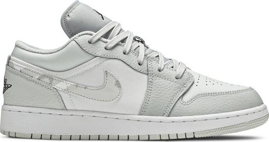 Кроссовки Air Jordan 1 Low SE GS White Camo, белый
