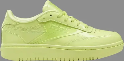 Кроссовки cardi b x wmns coated club c double 'high vis green' Reebok, зеленый