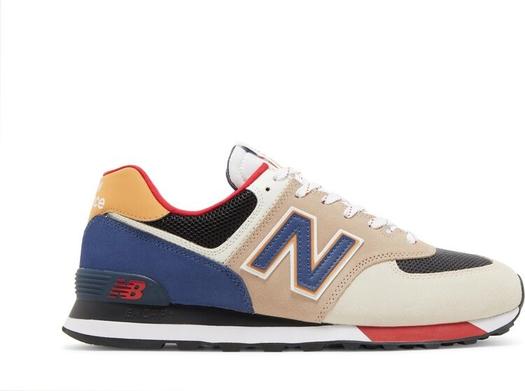 Кроссовки New Balance 574, желтый/синий/бежевый