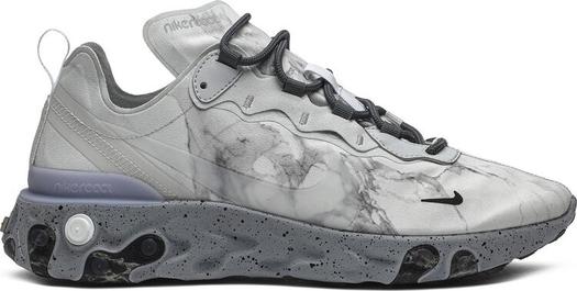 Кроссовки Nike Kendrick Lamar x React Element 55 'Pure Platinum', серебряный