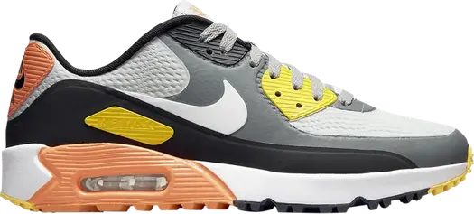 Кроссовки Nike Air Max 90 Golf, серый, черный, оранжевый