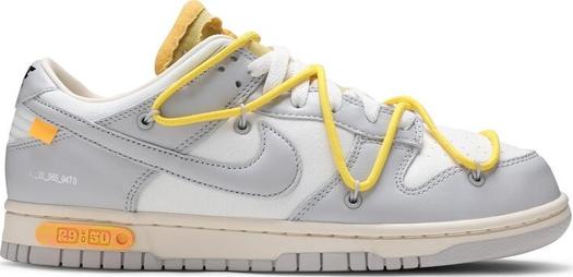 Кроссовки Nike Off-White x Dunk Low 'Lot 29 of 50', белый