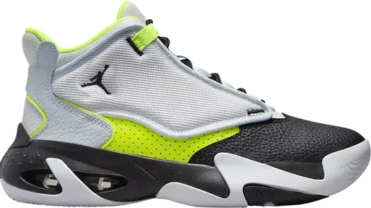 Кроссовки Jordan Max Aura 4 GS Platinum Black Volt, серый