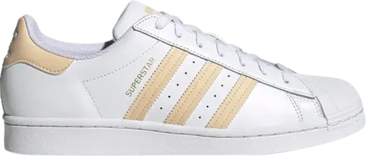 Кроссовки Adidas Superstar 'White Glow Orange', черный