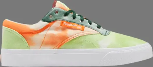 Кроссовки club c coast 'tie dye - electric flash orange' Reebok, зеленый