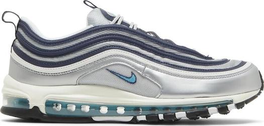Кроссовки Nike Air Max 97 OG 'Metallic Silver Chlorine Blue', серебряный
