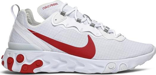 Кроссовки Nike React Element 55 'White University Red', белый