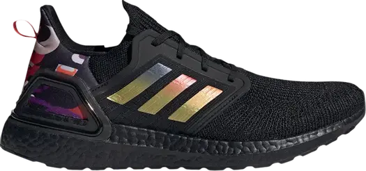 Кроссовки Adidas UltraBoost 20, черный/золотистый