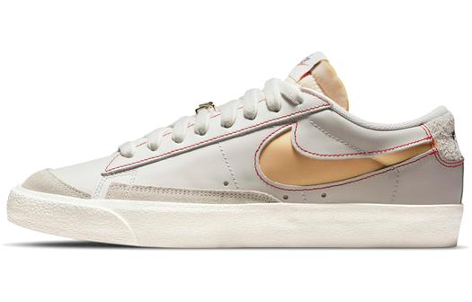 Кроссовки Nike Blazer Low 77 PRM, светло-серый/золотой
