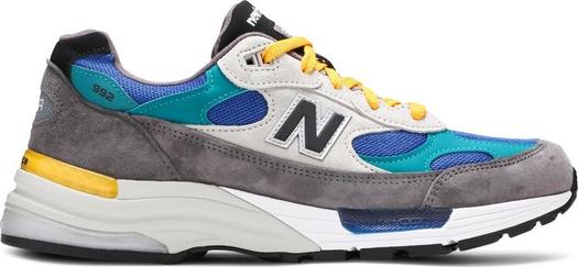 Кроссовки New Balance Billy's x 992 Made in USA 'Grey Blue Teal', серый