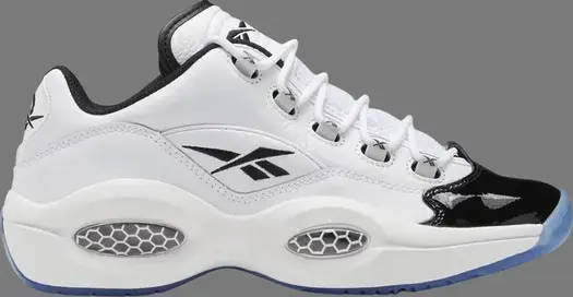 Кроссовки question low 'patent black toe' Reebok, белый