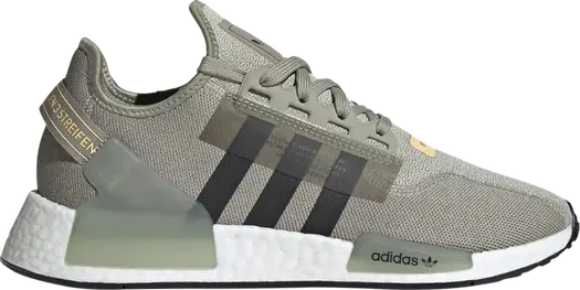 Кроссовки Adidas NMD_R1 V2 'Feather Grey Black', серый