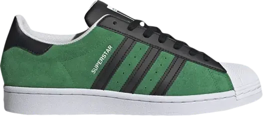 Кроссовки Adidas Superstar 'Green Core Black', зеленый
