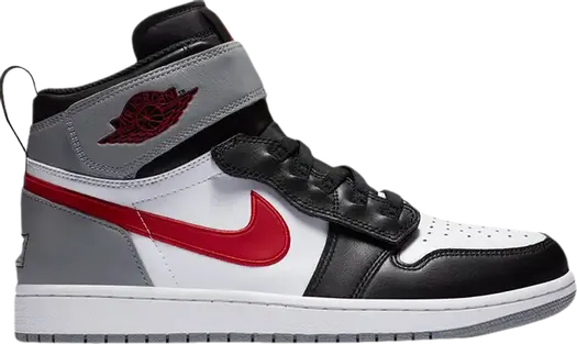 Кроссовки Air Jordan 1 High FlyEase GS Particle Grey, белый