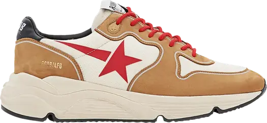 Кроссовки Golden Goose Running Sole Camel Brown Red, коричневый
