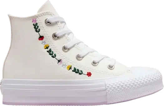 Кроссовки Converse Chuck Taylor All Star EVA Lift Platform High PS Floral Embroidery, кремовый