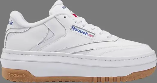 Кроссовки wmns club c extra 'white vector blue gum' Reebok, белый