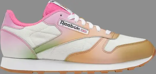 Кроссовки daniel moon x classic leather 'atomic pink radiant ochre' Reebok, апельсин