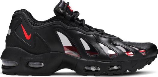Кроссовки Nike Supreme x Air Max 96 'Black', черный