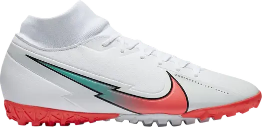 Кроссовки Nike Mercurial Superfly 7 Academy TF 'White Crimson Jade', белый